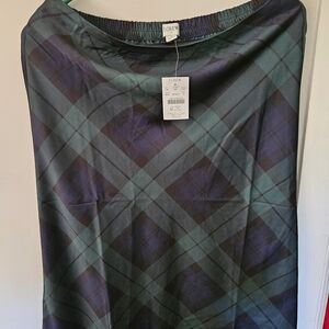 J. Crew Women's Tartan Midi Skirt - Teal and Black
